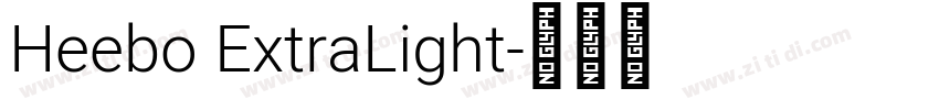 Heebo ExtraLight字体转换